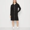 Even&Odd Extra Long Jacket- Sweater Met Rits - Black