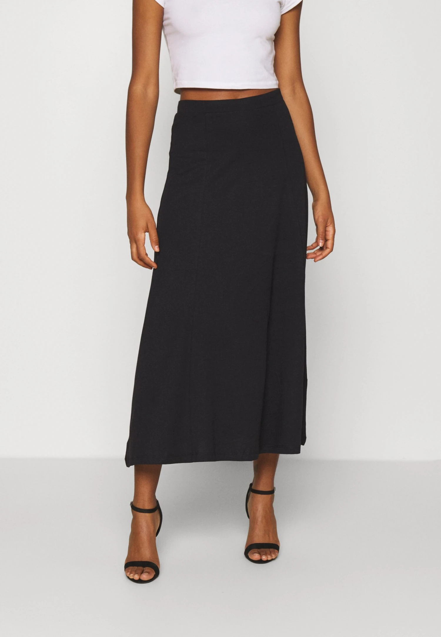 Even&Odd Basic Maxi Skirt - A-Lijn Rok - Black 3 Even&Odd Basic Maxi Skirt - A-Lijn Rok - Black