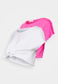2 Pack - T-Shirt Basic - White/Pink 14 2 Pack - T-Shirt Basic - White/Pink -Even&Odd b4a7dce2f556451f83f8e05a1061c5ed