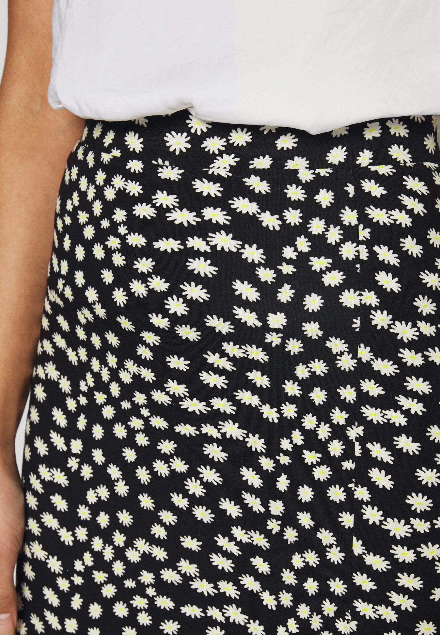 Midi Straight High Skirt - Kokerrok - Black/White 8 Midi Straight High Skirt - Kokerrok - Black/White - Afbeelding 6