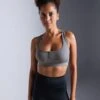 LIGHT SUPPORT FINE RIBBED SPORTS BRA WITH RACER BACK - Sport-bh Met Medium Support - Dark Grey 1 LIGHT SUPPORT FINE RIBBED SPORTS BRA WITH RACER BACK - Sport-bh Met Medium Support - Dark Grey -Even&Odd ba13f8ad26d749a9b7cb092ff3e896ce