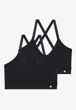 ESSENTIAL 2 PACK MEDIUM SUPPORT SPORTS BRA WITH ADJUSTABLE CROSS BACK - Sport-bh Met Medium Support - White/black 19 ESSENTIAL 2 PACK MEDIUM SUPPORT SPORTS BRA WITH ADJUSTABLE CROSS BACK - Sport-bh Met Medium Support - White/black -Even&Odd bc5e034f950c4103a79372e9b3d5a6a7