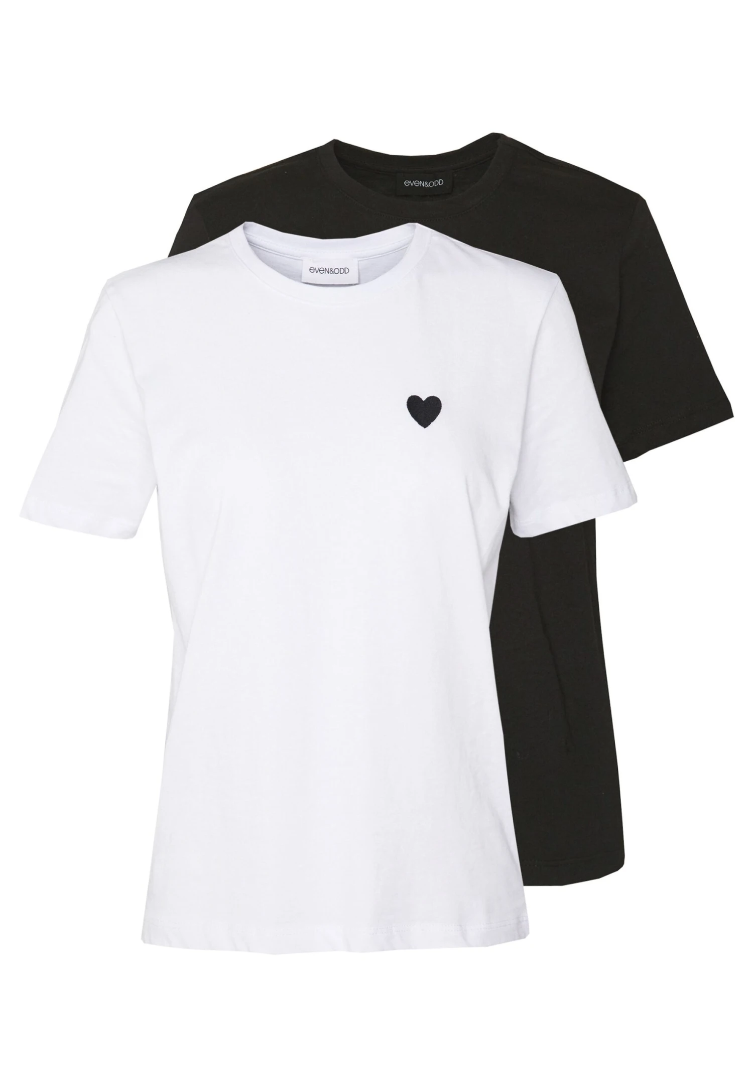 Even&Odd 2Pack - T-Shirt Basic - White/Black 3 Even&Odd 2Pack - T-Shirt Basic - White/Black