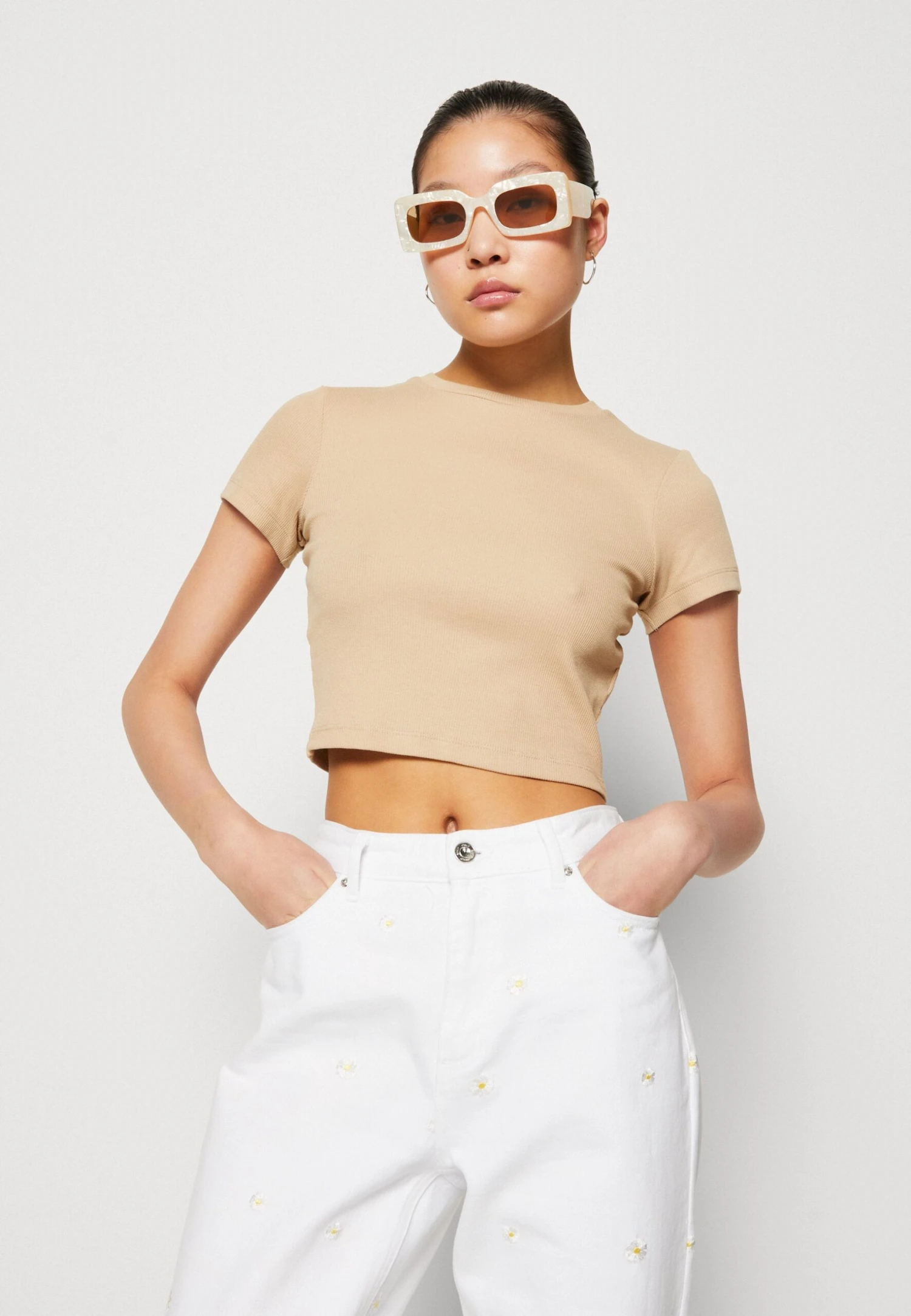 Even&Odd 3 Pack - T-Shirt Basic - Beige/Black/Orange 8 Even&Odd 3 Pack - T-Shirt Basic - Beige/Black/Orange - Afbeelding 6