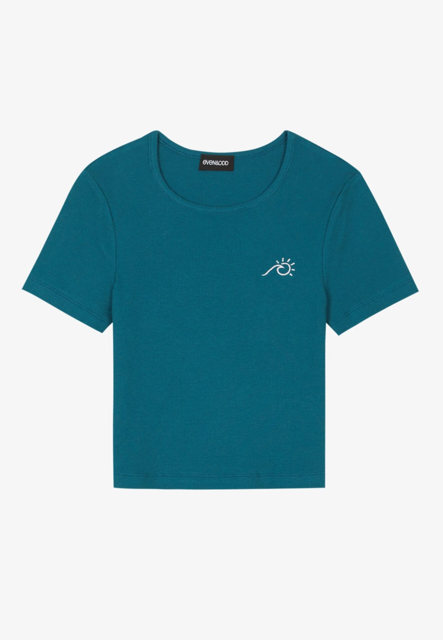Even&Odd T-Shirt Basic - Teal 6 Even&Odd T-Shirt Basic - Teal - Afbeelding 4