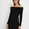 Even&Odd Basic - Off-Shoulder Mini Long Sleeves Dress - Etui-Jurk - Black 2 Even&Odd Basic - Off-Shoulder Mini Long Sleeves Dress - Etui-Jurk - Black -Even&Odd c1315edcee8a4d90a169a4a775266d25