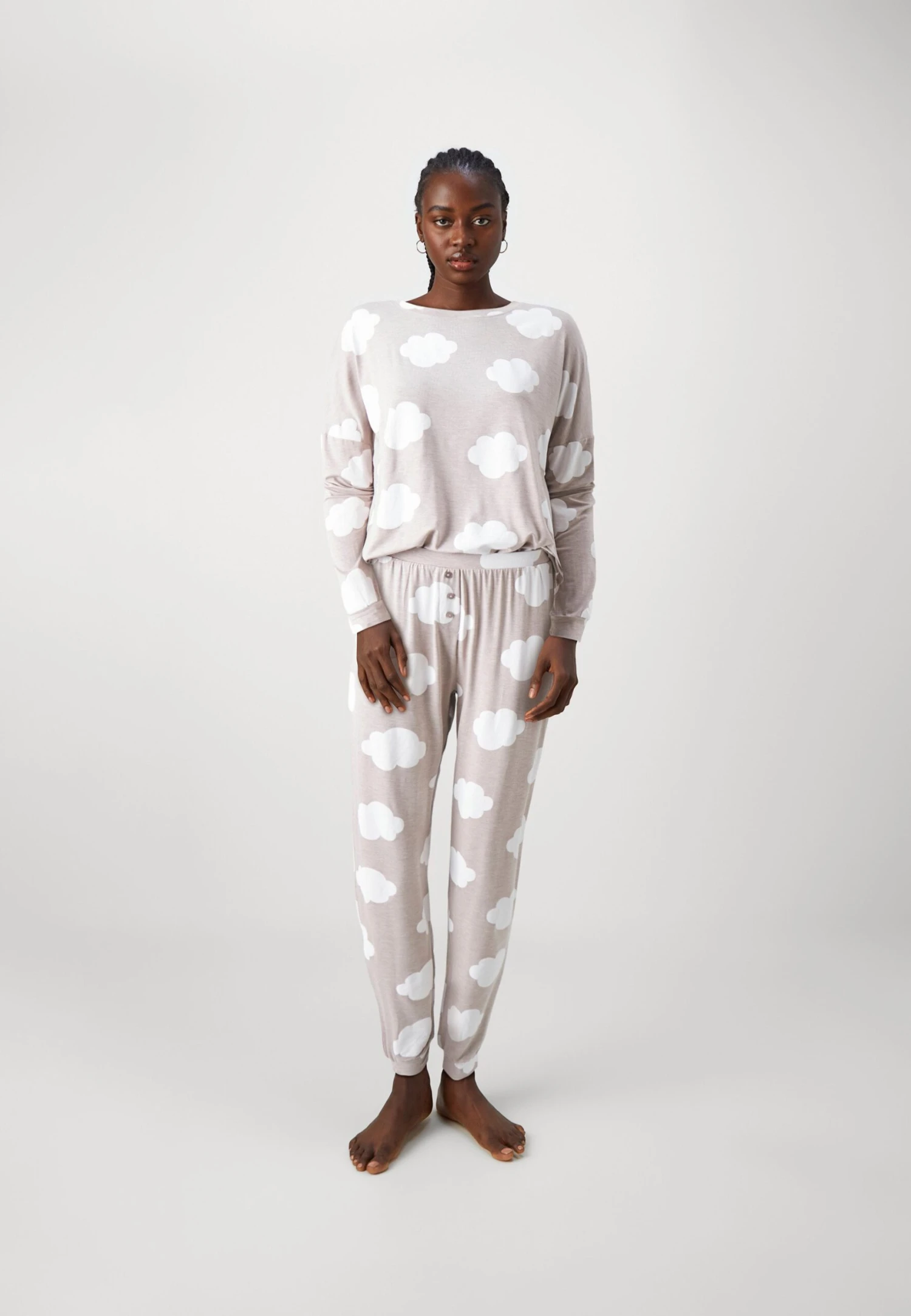 Even&Odd SET - Pyjama - Mottled Beige 4 Even&Odd SET - Pyjama - Mottled Beige - Afbeelding 2