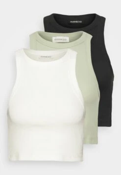 3 Pack - Top - Beige/Green/Black 16 3 Pack - Top - Beige/Green/Black -Even&Odd c91860be47ff489a859a6663e87600df
