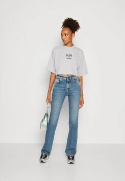 Even&Odd T-Shirt Print - Mottled Light Grey -Even&Odd cc5e55ad6c1e4e23a3243d95f79d089d