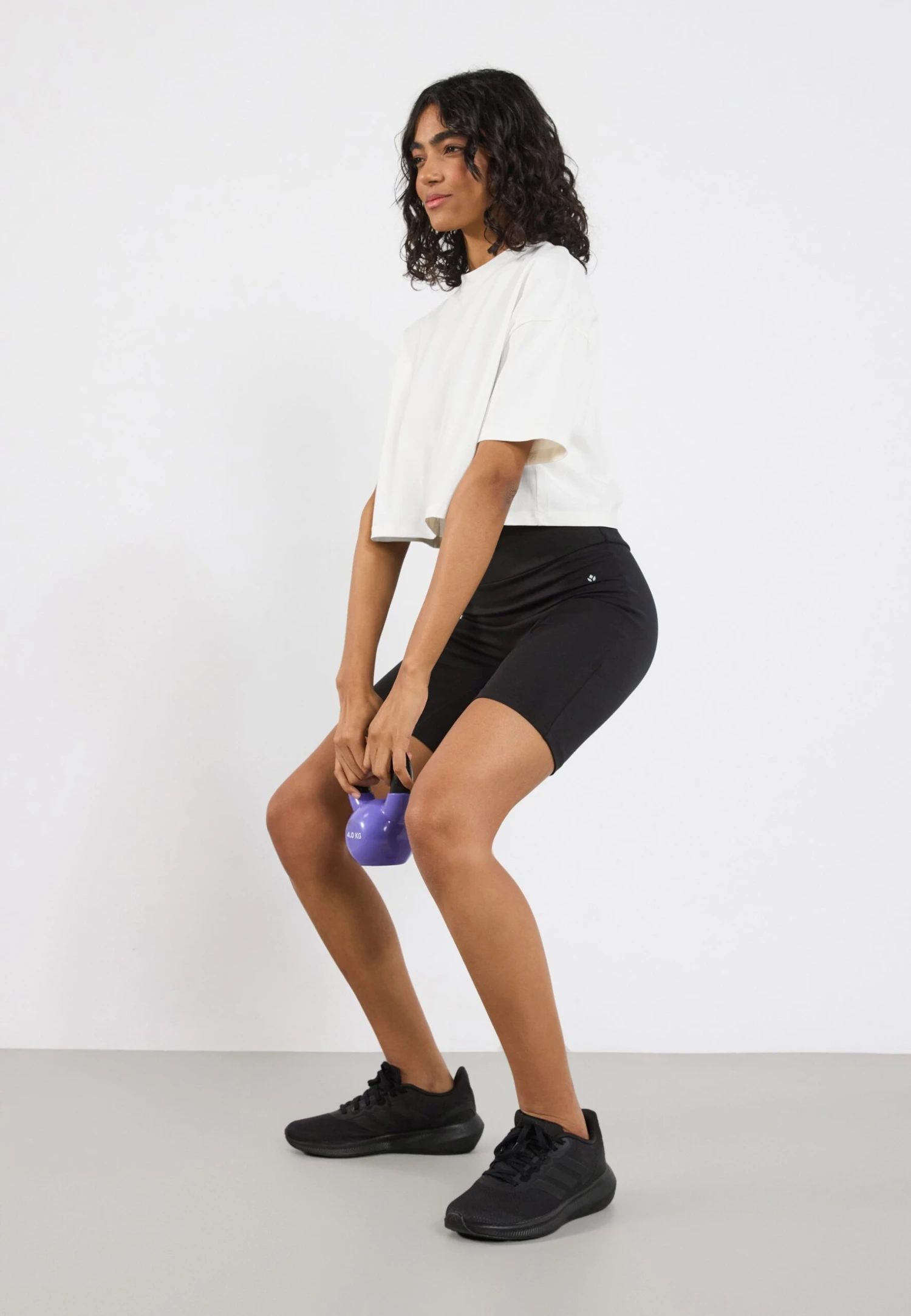 2 PACK HIGH WAIST CYCLING SHORTS WITH FOLDED WAISTBAND - Shorts - Black 3 2 PACK HIGH WAIST CYCLING SHORTS WITH FOLDED WAISTBAND - Shorts - Black