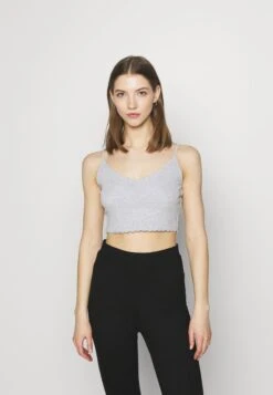 Even&Odd Strappy Lettuce Crop 3 Pack - Top - Black/White/Grey -Even&Odd d1eb9dfbe7ef4753888eec1cae96daf4