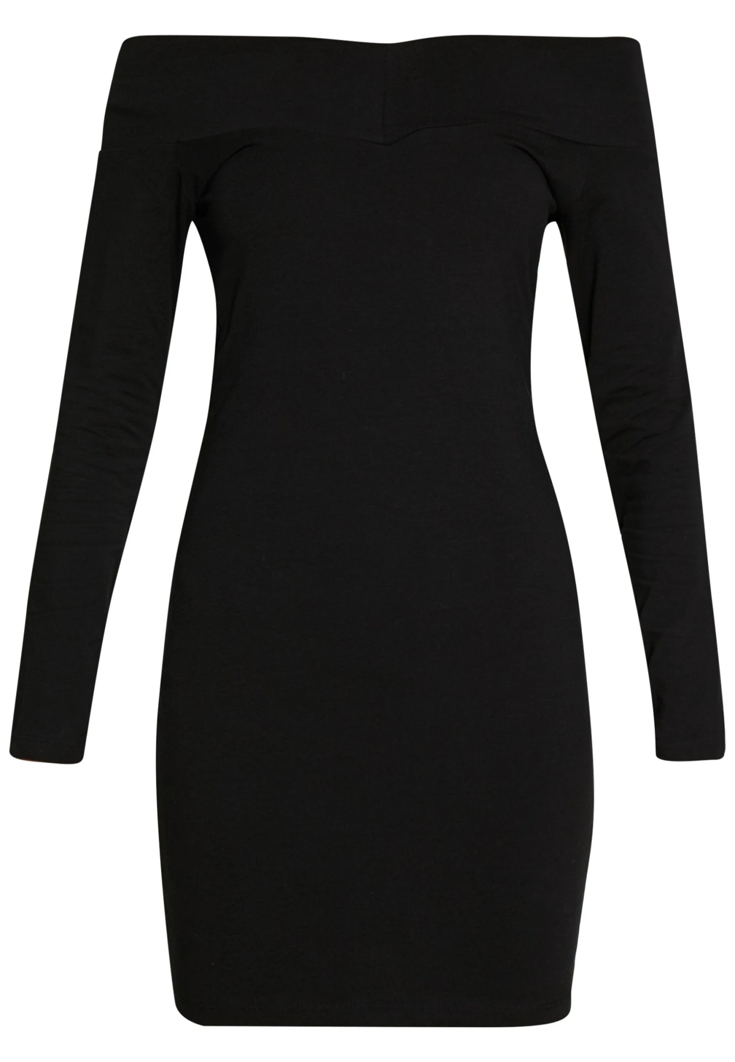Even&Odd Basic - Off-Shoulder Mini Long Sleeves Dress - Etui-Jurk - Black 7 Even&Odd Basic - Off-Shoulder Mini Long Sleeves Dress - Etui-Jurk - Black - Afbeelding 5
