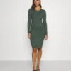 Even&Odd Crew Ausschnitt Ripp Basic Bodycon Mini Strickkleid - Etui-Jurk - Green 1 Even&Odd Crew Ausschnitt Ripp Basic Bodycon Mini Strickkleid - Etui-Jurk - Green -Even&Odd d7a7e10c4d3443b3bfc9cce4375866e3