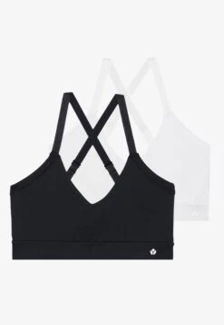 ESSENTIAL 2 PACK MEDIUM SUPPORT SPORTS BRA WITH ADJUSTABLE CROSS BACK - Sport-bh Met Medium Support - White/black 14 ESSENTIAL 2 PACK MEDIUM SUPPORT SPORTS BRA WITH ADJUSTABLE CROSS BACK - Sport-bh Met Medium Support - White/black -Even&Odd d9eed22870ff477fae4f37158d59de9d