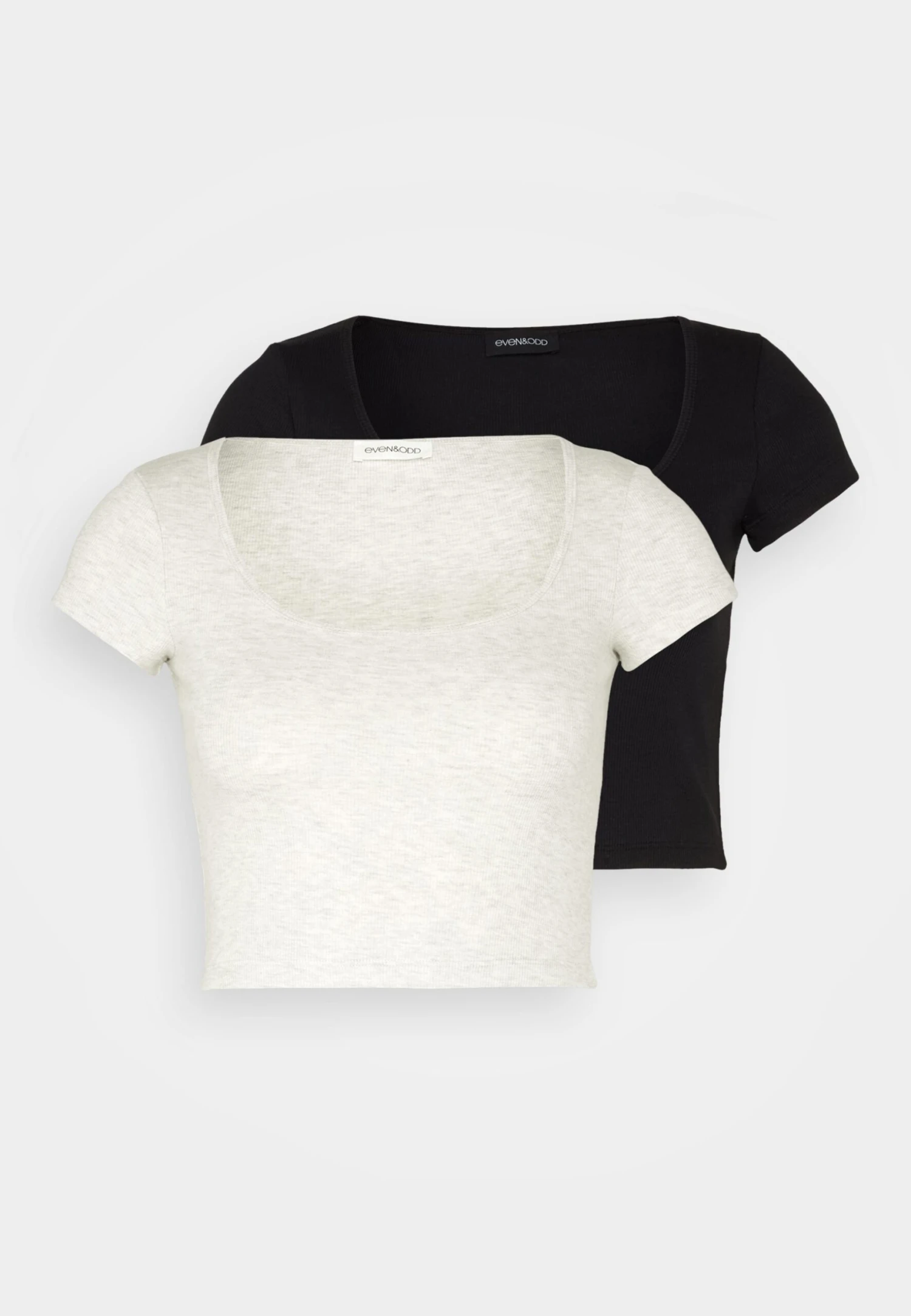 Even&Odd 2 Pack - T-Shirt Basic - Black/Grey 8 Even&Odd 2 Pack - T-Shirt Basic - Black/Grey - Afbeelding 6