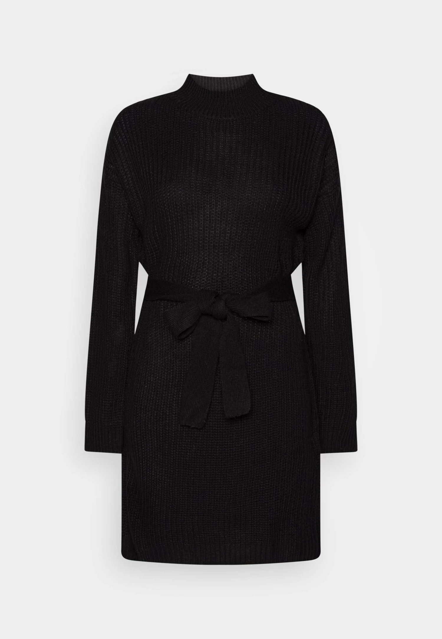 Even&Odd Loose High Neck Dress- Gebreide Jurk - Black 3 Even&Odd Loose High Neck Dress- Gebreide Jurk - Black