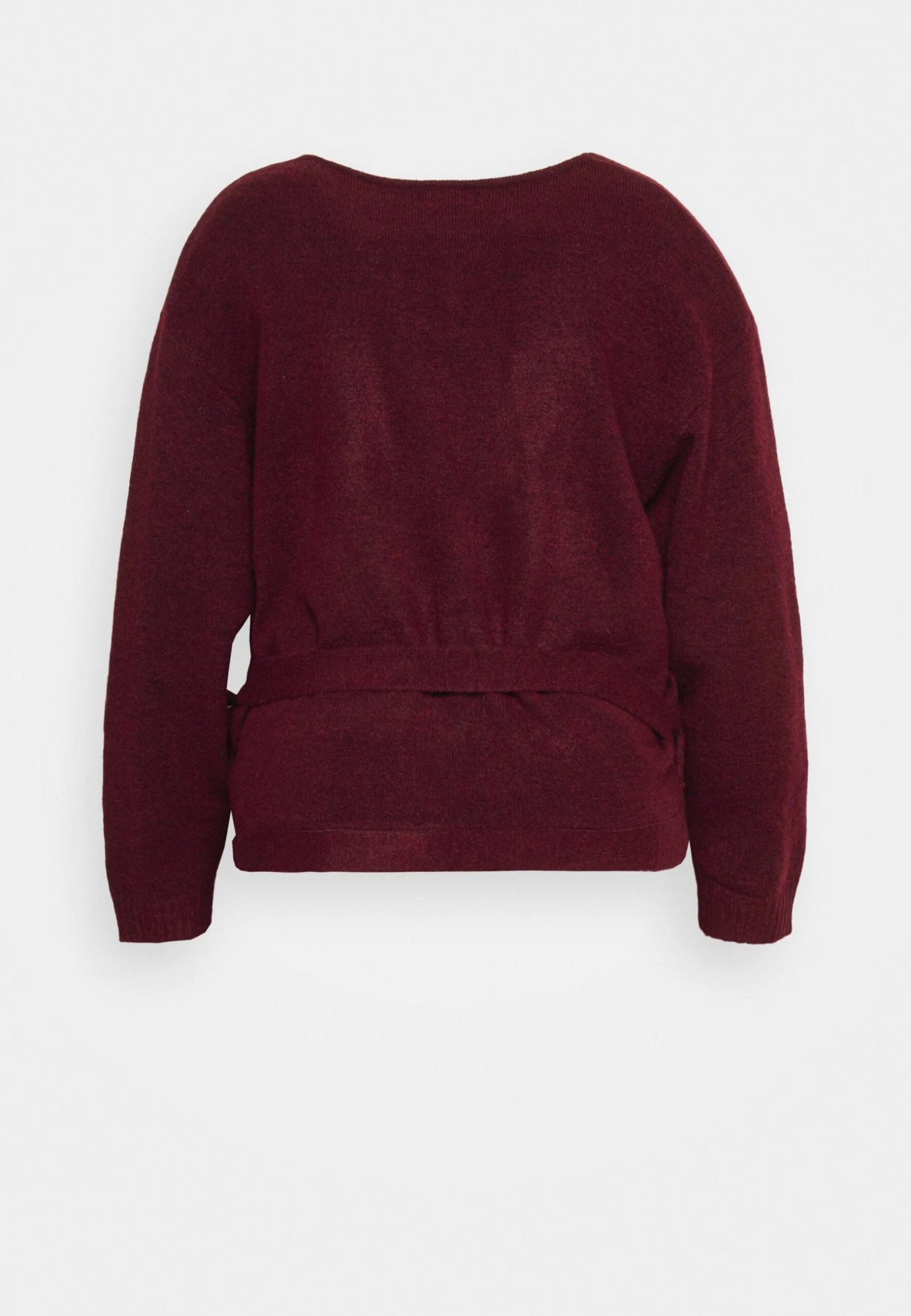 Curvy Wrap Cardigan - Vest - Dark Red 4 Curvy Wrap Cardigan - Vest - Dark Red - Afbeelding 2