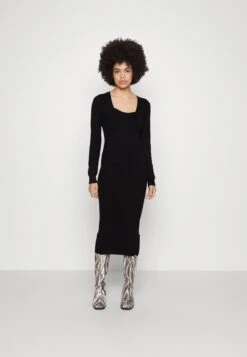 Even&Odd Gebreide Jurk -Black