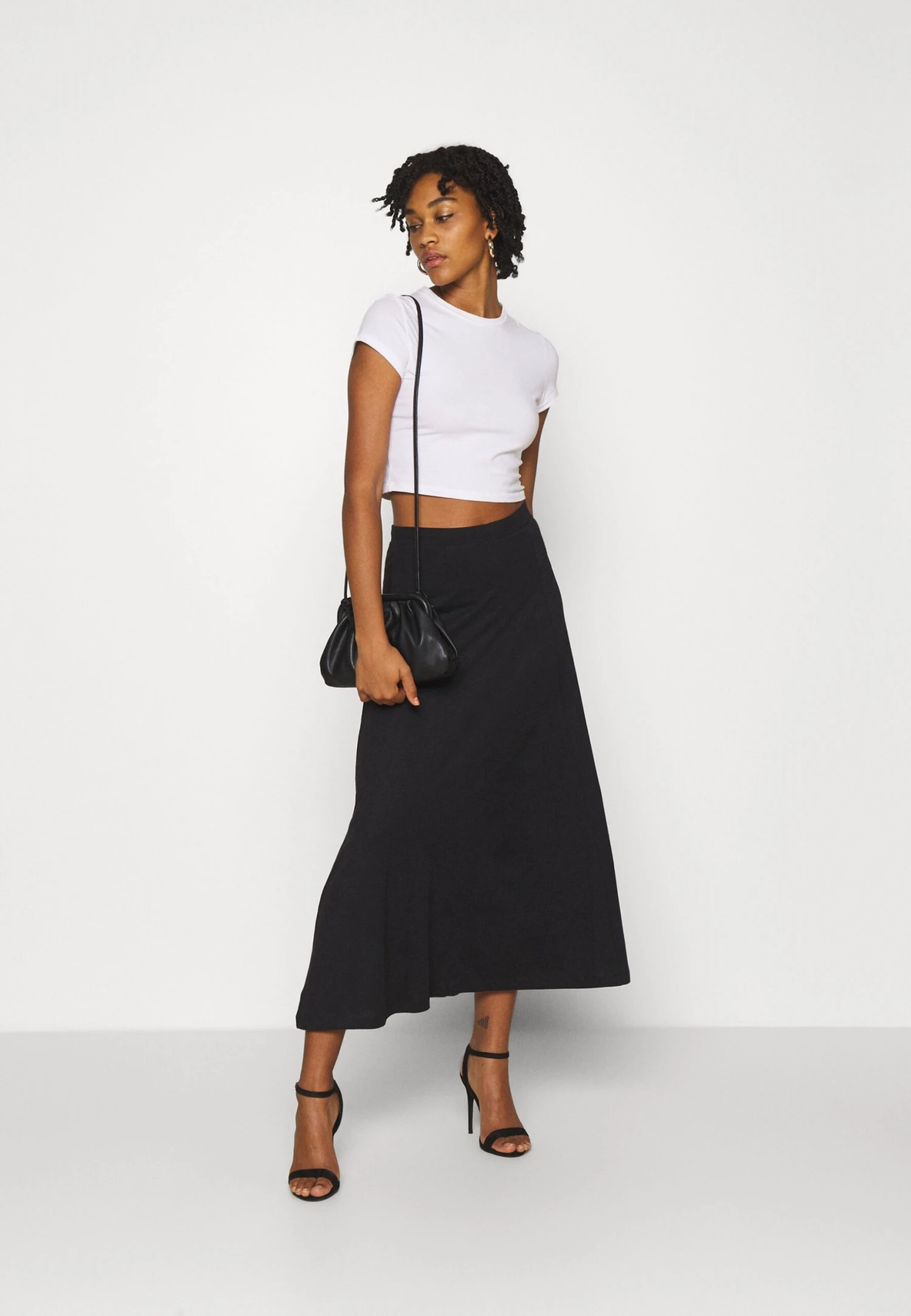 Even&Odd Basic Maxi Skirt - A-Lijn Rok - Black 4 Even&Odd Basic Maxi Skirt - A-Lijn Rok - Black - Afbeelding 2