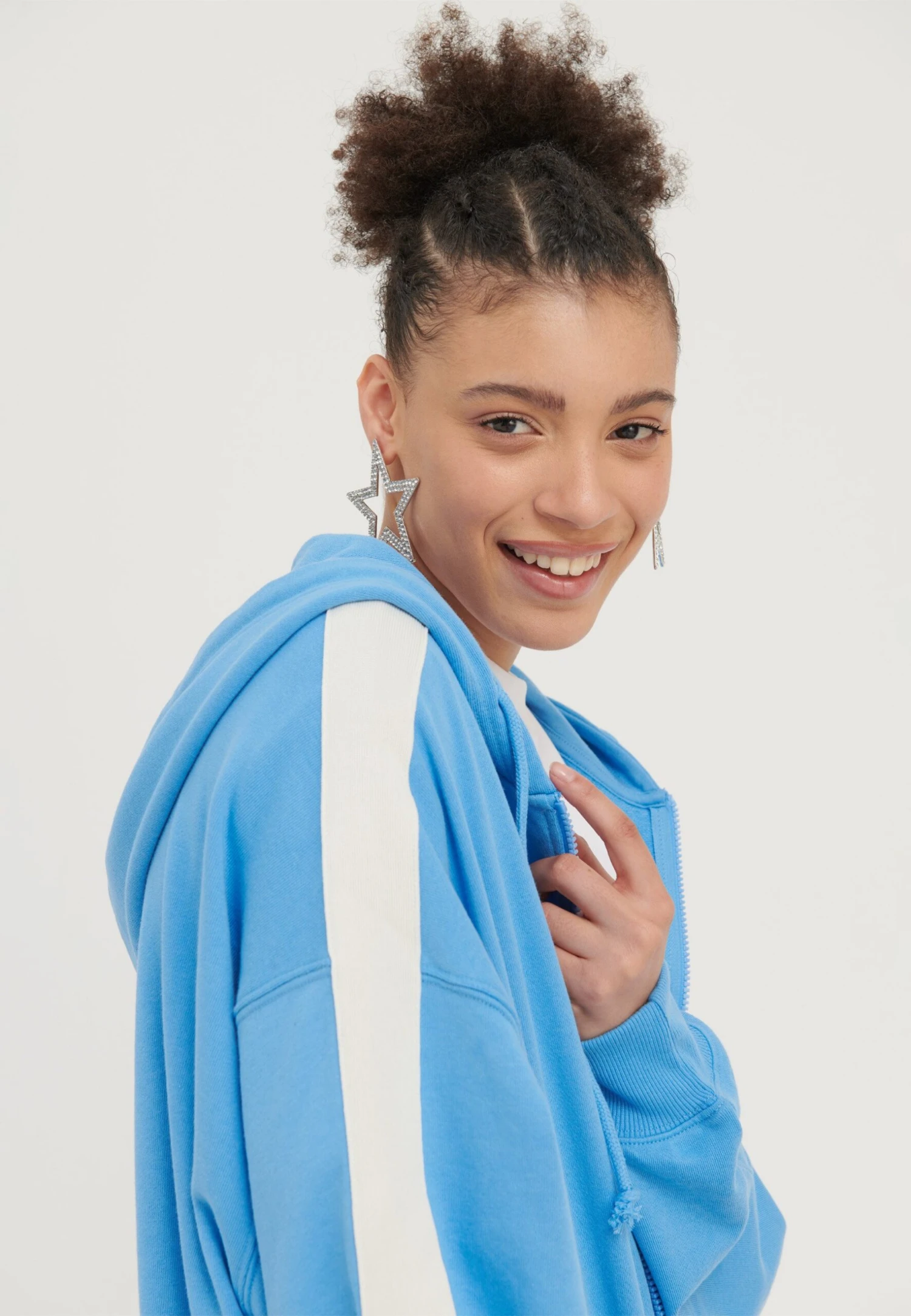 Even&Odd Sweater Met Rits - Blue 7 Even&Odd Sweater Met Rits - Blue - Afbeelding 5