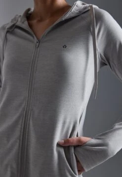 ZIP UP SPORTS SWEAT WITH HOOD - Sweater Met Rits - Mottled Light Grey 13 ZIP UP SPORTS SWEAT WITH HOOD - Sweater Met Rits - Mottled Light Grey -Even&Odd e899d7e2b1944b7ba092cebd57977ccb