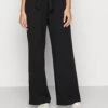 Even&Odd Belt Detail Wide Leg Pants - Broek - Black 1 Even&Odd Belt Detail Wide Leg Pants - Broek - Black -Even&Odd e8d7914b9bd54216af453e99646a500d