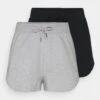 Even&Odd 2 Pack - Trainingsbroek - Black/Mottled Light Grey -Even&Odd e90866761ecd45bcbd0950915c1697ef