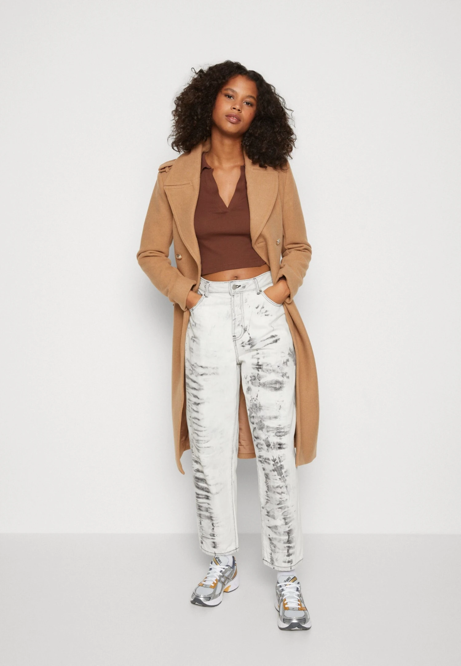 Even&Odd Long Sleeve Collar - Longsleeve - Brown 4 Even&Odd Long Sleeve Collar - Longsleeve - Brown - Afbeelding 2