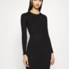 Even&Odd Crew Ausschnitt Ripp Basic Bodycon Mini Strickkleid - Etui-Jurk - Black 2 Even&Odd Crew Ausschnitt Ripp Basic Bodycon Mini Strickkleid - Etui-Jurk - Black -Even&Odd f38f587aaa1f4eacb553723f0a79e2c7