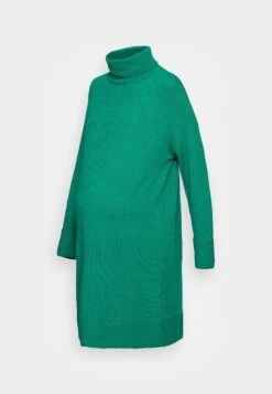 Rollkragen Basic Mini Strickkleid - Gebreide Jurk - Green