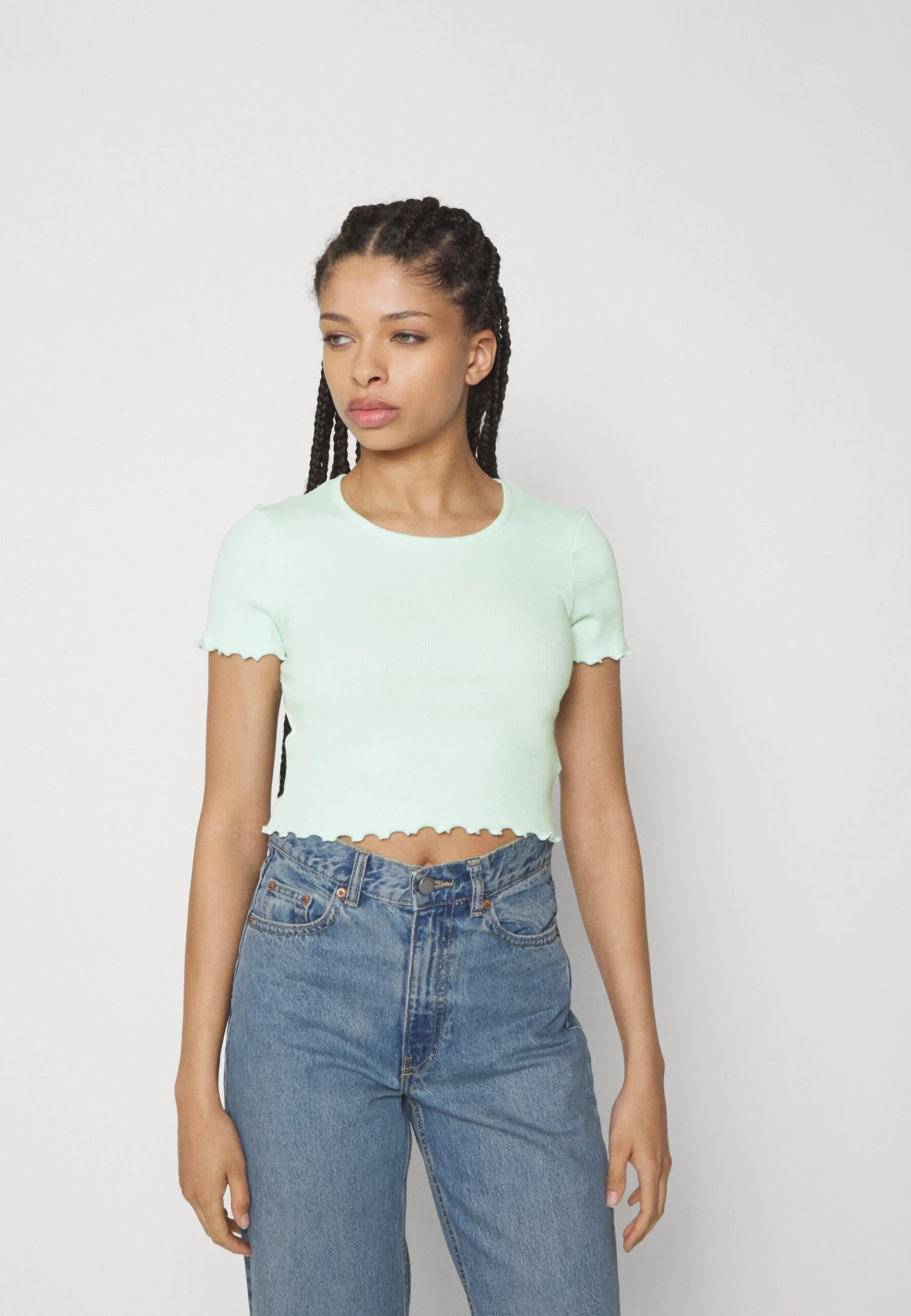 Even&Odd 2 Pack - T-Shirt Basic - 601 - Light Green_001 - White 6 Even&Odd 2 Pack - T-Shirt Basic - 601 - Light Green_001 - White - Afbeelding 4