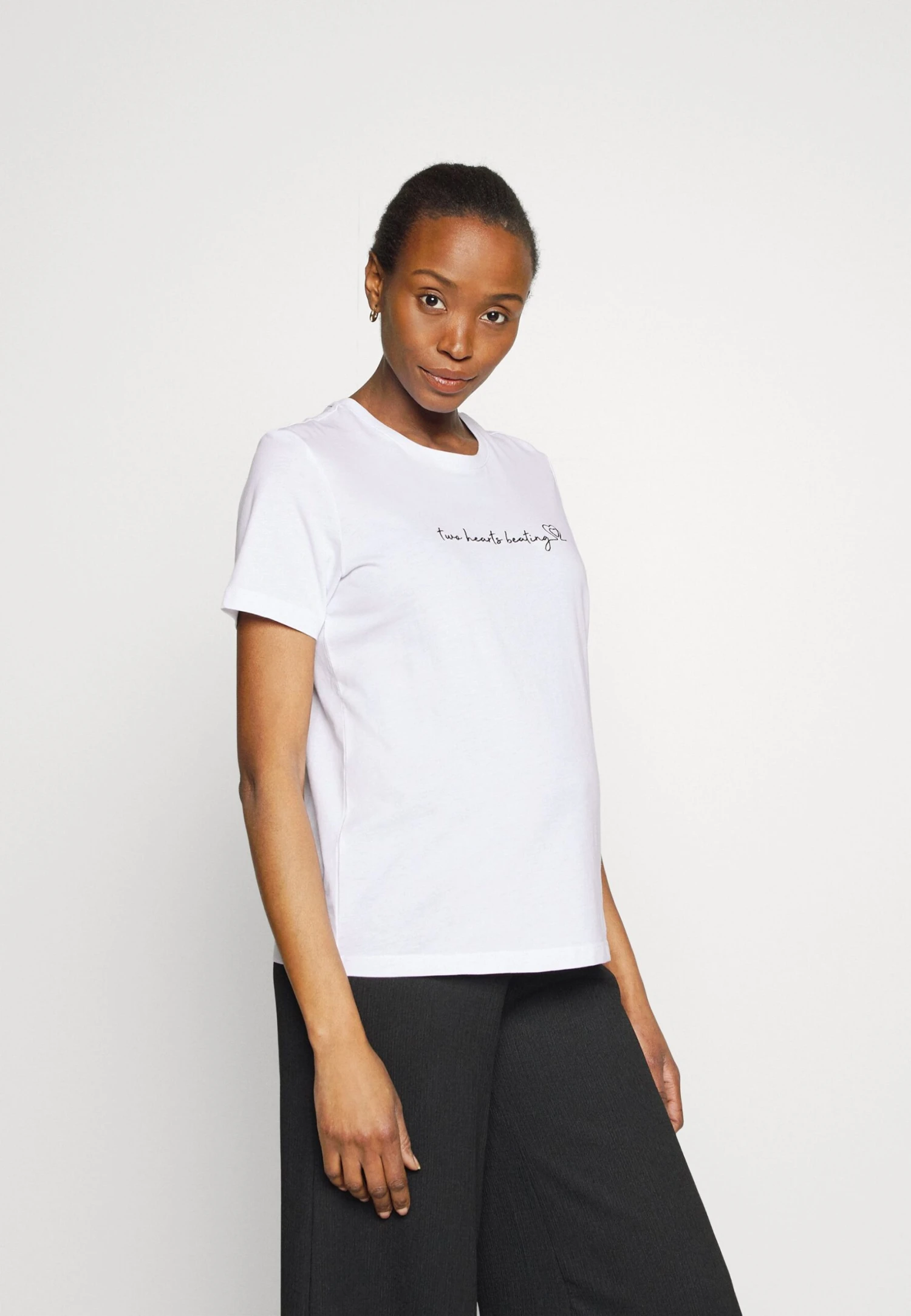 Hattie Two Hearts Beating- T-Shirt Print -White 3 Hattie Two Hearts Beating- T-Shirt Print -White