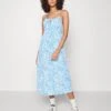Midi Summer Dress- Jurk - Blue/White 1 Midi Summer Dress- Jurk - Blue/White -Even&Odd f7f8bca48c2c48969d06ab9c712bf24b