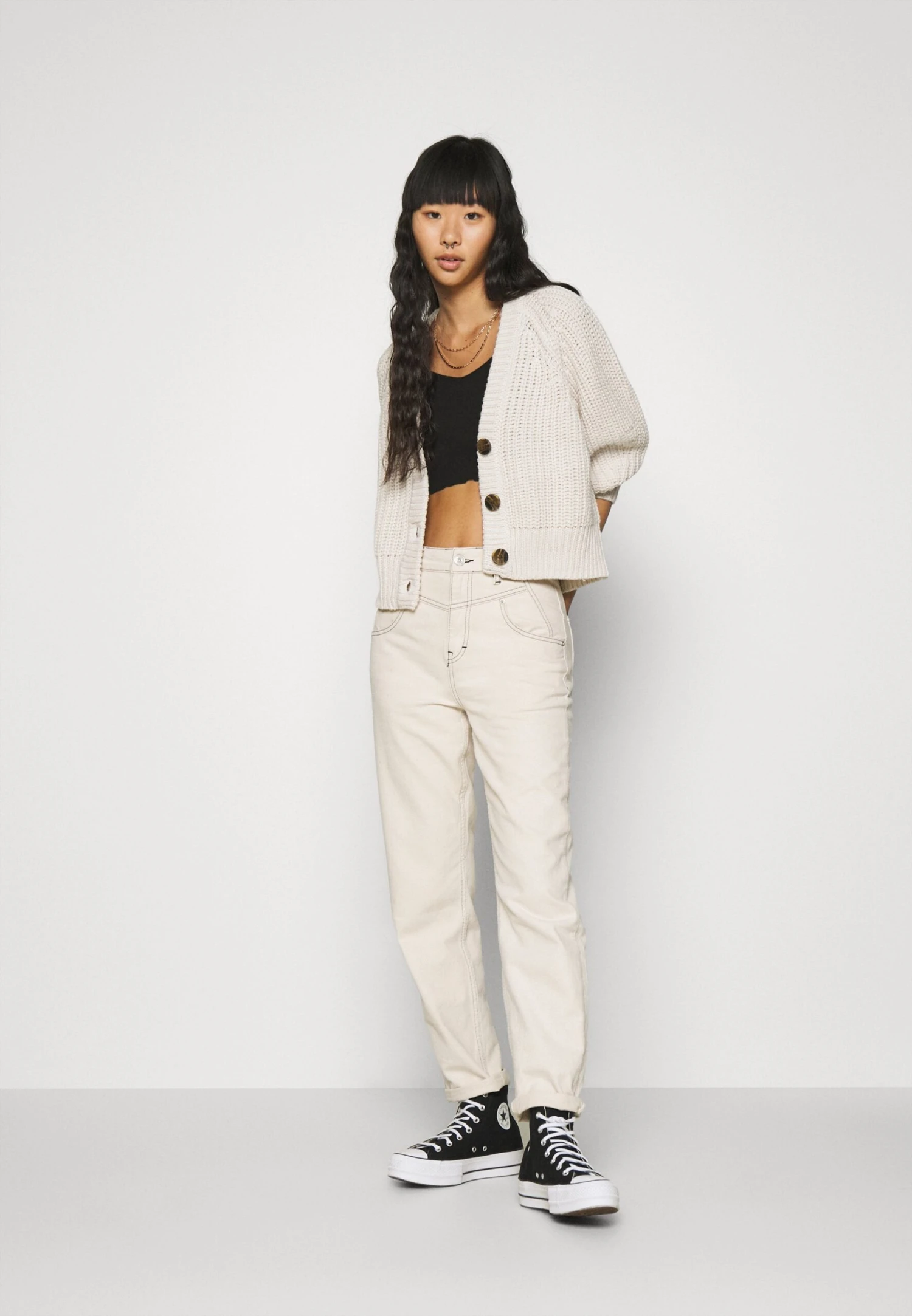 Even&Odd 2 Pack - Top - Black/Light Grey 3 Even&Odd 2 Pack - Top - Black/Light Grey